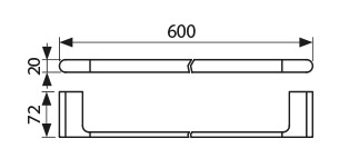 KH-2707 Держатель полотенца L600mm KAISER 