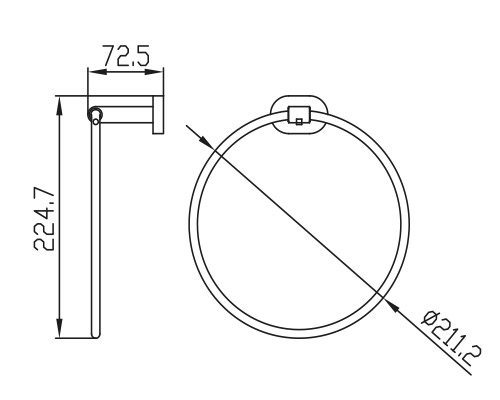 KH-2011 Держатель полотенца KAISER 