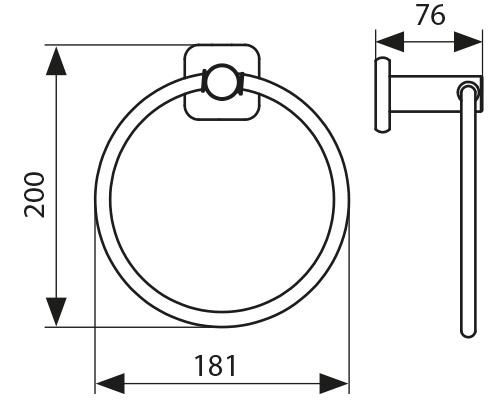 KH-4701 Держатель полотенца KAISER 