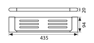 KH-2709 Полка настенная L-450mm KAISER 