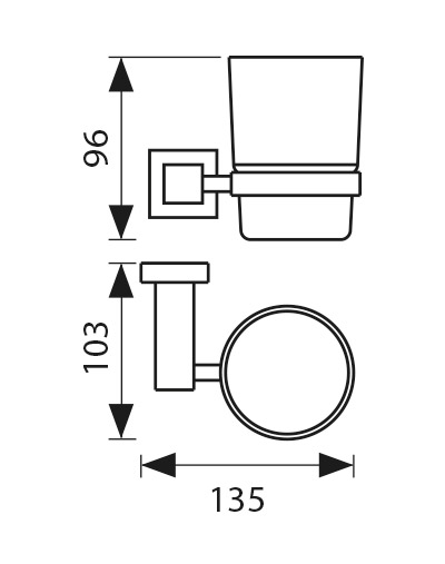 KH-2305 Держатель стакана KAISER 