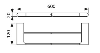 KH-2708 Держатель полотенца двойная L-600mm KAISER 