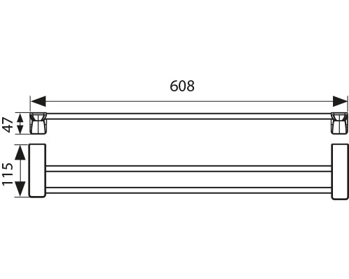 KH-4508 Держатель полотенца 2-х уровневый KAISER 