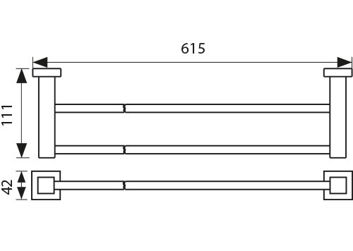 KH-2308 Держатель полотенца 2-х уровневая KAISER 