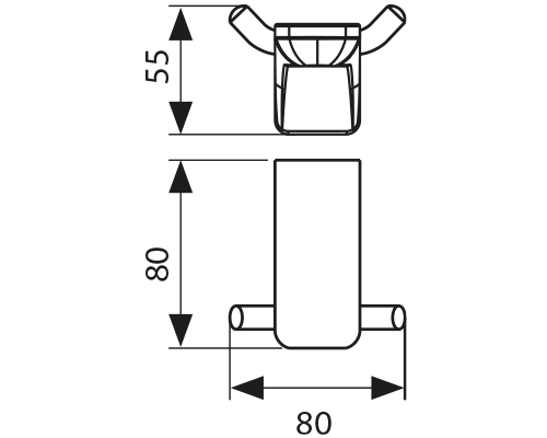 KH-4502 Крючок двойной KAISER 