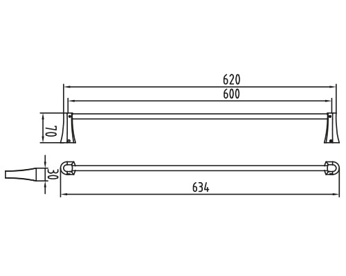 KH-2027 Держатель полотенца KAISER 