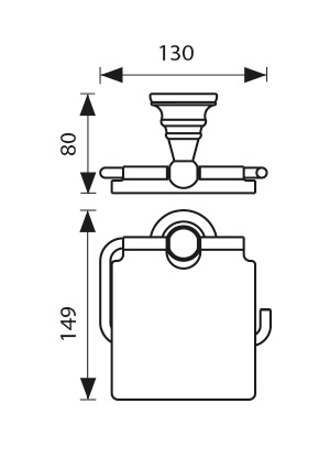 KH-2200 Держатель туалетной бумаги KAISER 