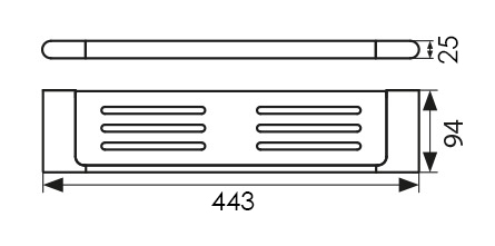 KH-2729 Полка настенная L-440mm KAISER 