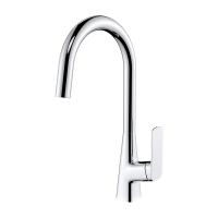 Смеситель KAISER Clever 76144 для кухни, хром, излив поворотный, латунь