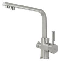 Смеситель KAISER Decor 40144-5 для кухни с подачей фильтрованной воды, серебро, излив поворотный, ла
