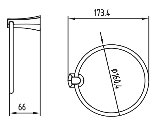 KH-2021 Держатель полотенца KAISER 