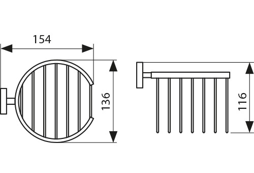 KH-4312 Держатель для освежителя воздуха настенный KAISER 