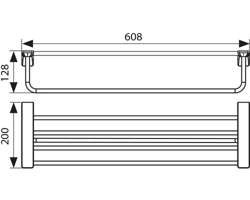 KH-4509 Полка для полотенец с держателем KAISER 