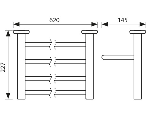 KH-4709 Полка для полотенец с держателем KAISER 