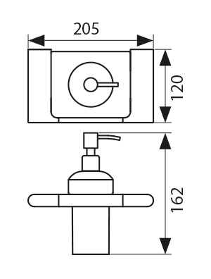 KH-2710 Дозатор для жидкого мыла настенный KAISER