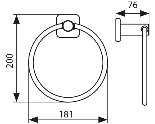 KH-1701 Держатель полотенца KAISER 
