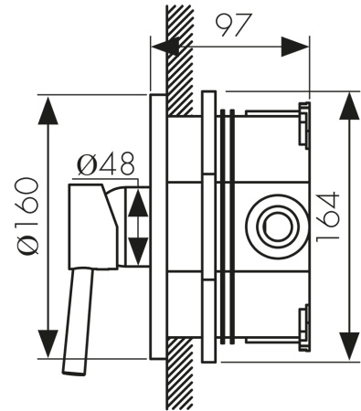 26117 Смеситель KAISER Merkur скрытого монтажа