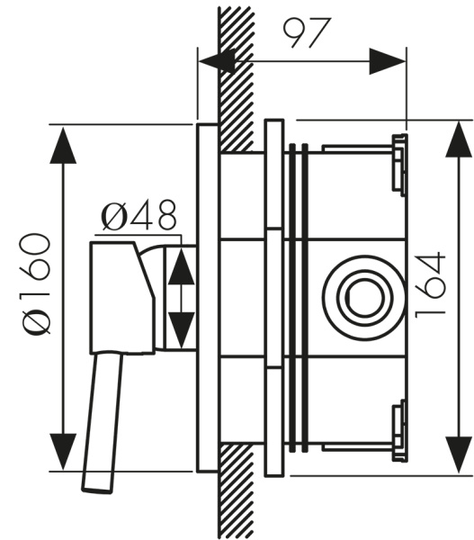 26117 Смеситель KAISER Merkur скрытого монтажа