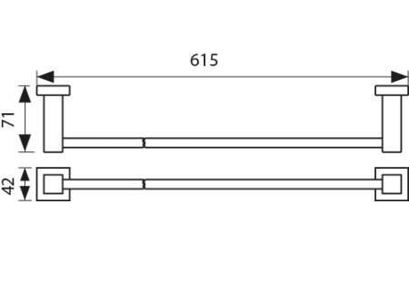 KH-2307 Держатель полотенца KAISER 
