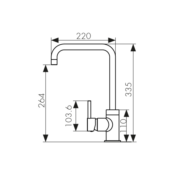 26844-9 Смеситель KAISER Merkur для кухни 