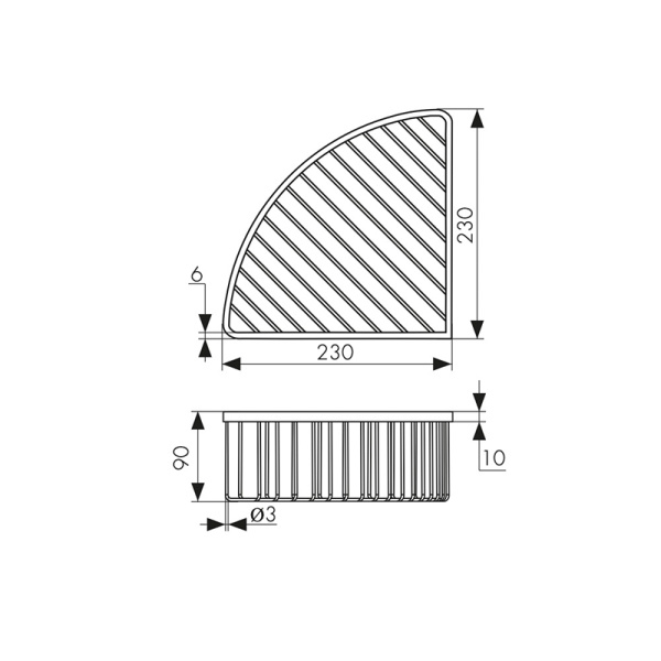 Полка настенная угловая KAISER
