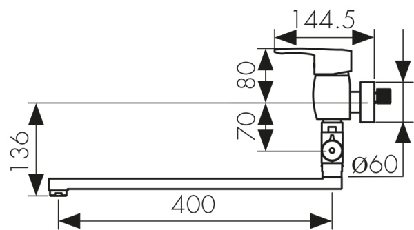 20455К Смеситель KAISER City для ванны