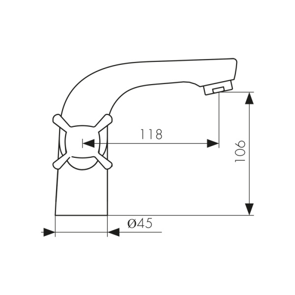 58011 Смеситель KAISER Cuatro для раковины 