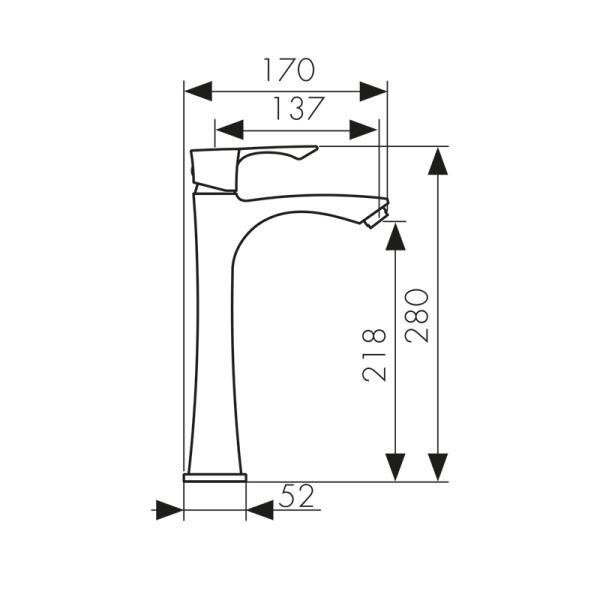 51111 Смеситель KAISER Boss для раковины 