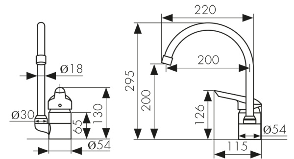 19044 Смеситель KAISER Athlete для кухни 
