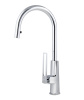 Смеситель KAISER Merkur 27166 для кухни, хром, излив поворотный, выдвижной, латунь
