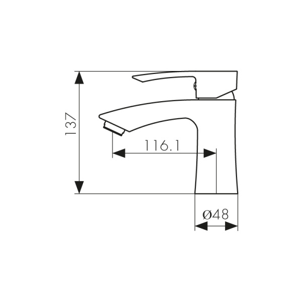 67011 Смеситель KAISER Aurora для раковины 