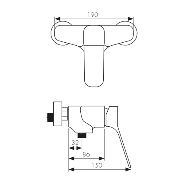 75077 Смеситель KAISER Sona для душа 