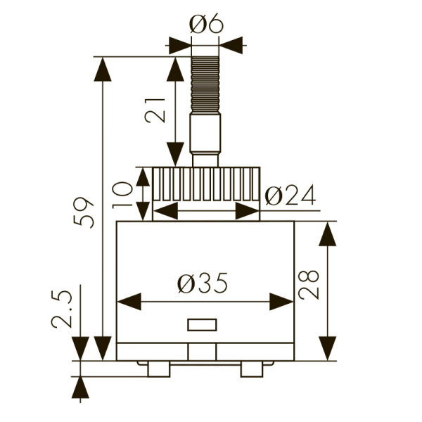 6239 Картридж KАISER Ø35 для смес. 27011/27033/ серия 65