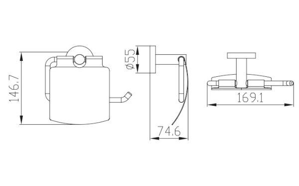 KH-2000 Держатель туалетной бумаги KAISER 