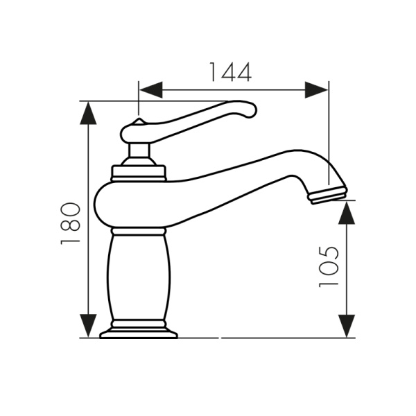 47711-1 Смеситель KAISER Logo для раковины 