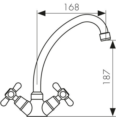 11143 Смеситель KAISER Carlson Style для кухни 