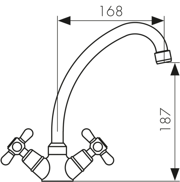 11143 Смеситель KAISER Carlson Style для кухни 