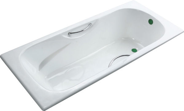 КВ-1703  Ванна KAISER чугунная с латунными ручками