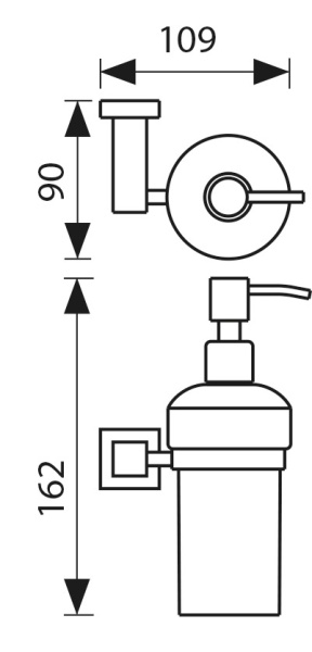 KH-4310 Дозатор для жидкого мыла настенный 