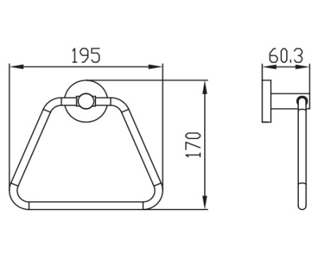 KH-4101 Держатель полотенца KAISER 