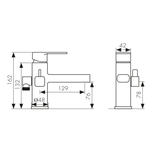 64088 Смеситель KAISER Sharp для биде