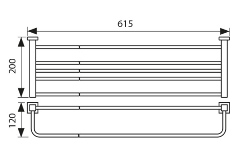 KH-4309 Полка для полотенец с держателем KAISER 
