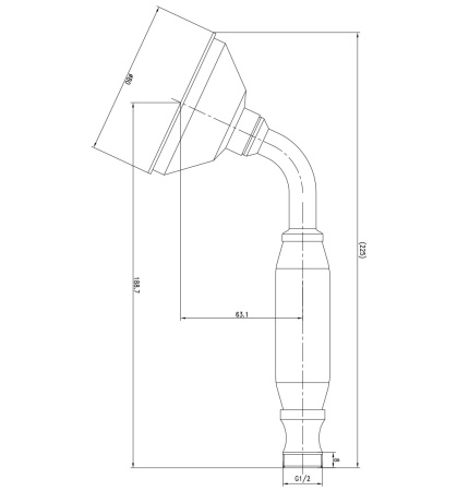 SH-155 Душевая лейка KAISER 1-а режимная