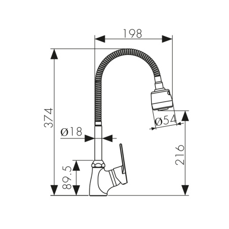 00066 Смеситель KAISER Eco для кухни 
