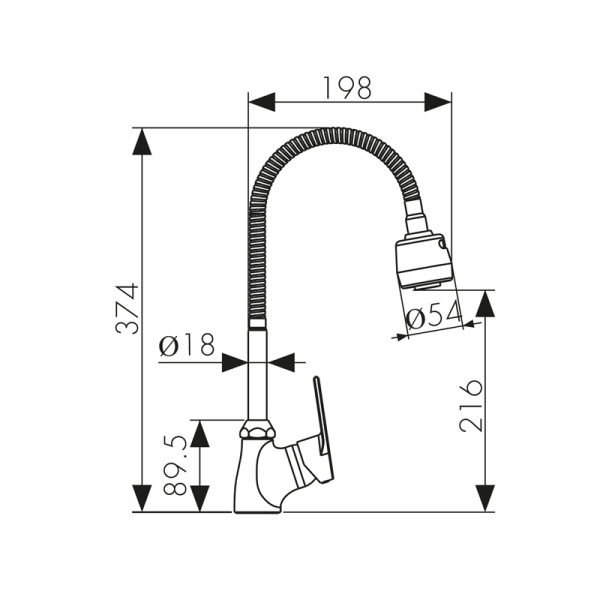 00066 Смеситель KAISER Eco для кухни 
