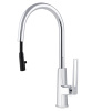 Смеситель KAISER Merkur 27166 для кухни, хром, излив поворотный, выдвижной, латунь