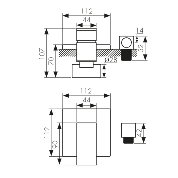 34177-1 Смеситель KAISER Sonat скрытого монтажа