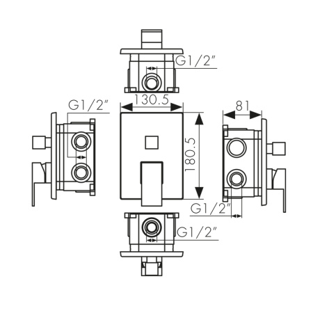 34122 Смеситель KAISER Sonat скрытого монтажа