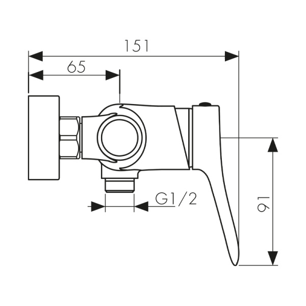 74077 Смеситель KAISER Sena для душа 