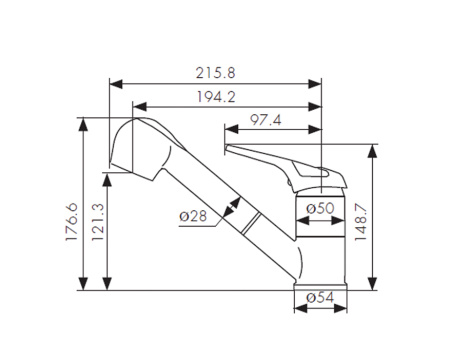 22066 Смеситель KAISER Safira для кухни 